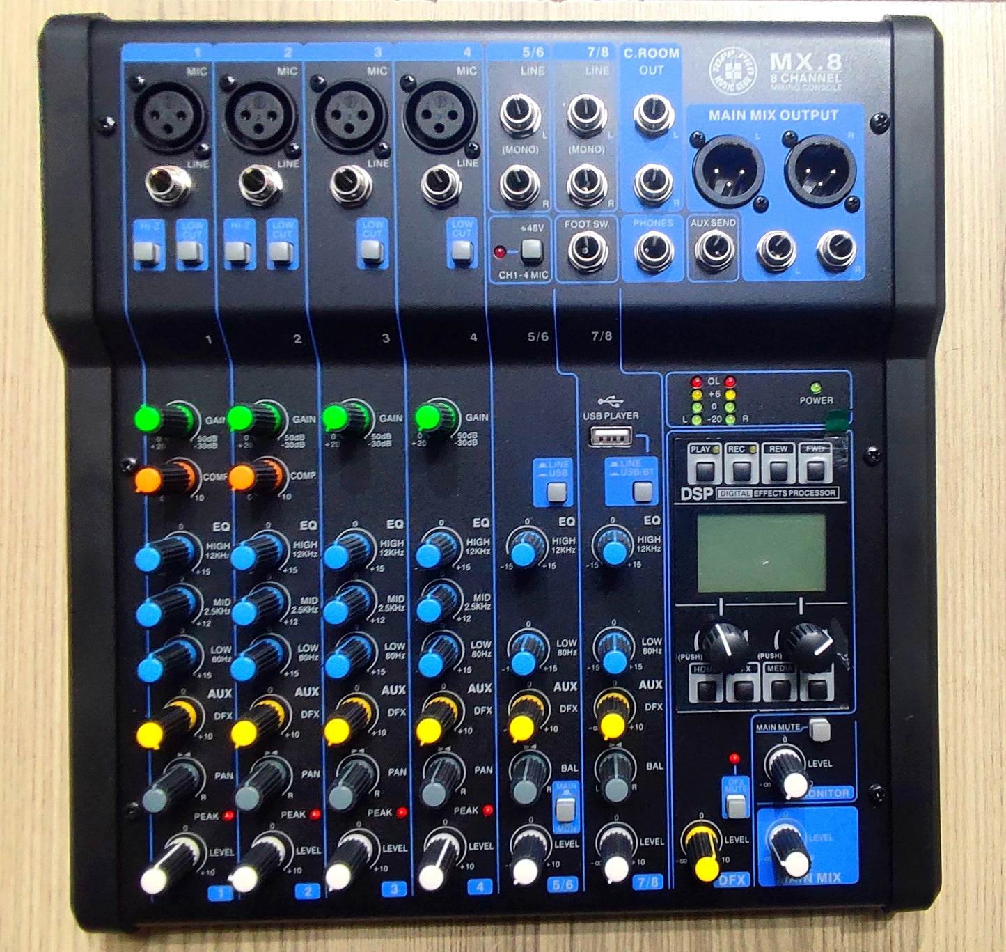 Table mixage TOPPRO MX-8